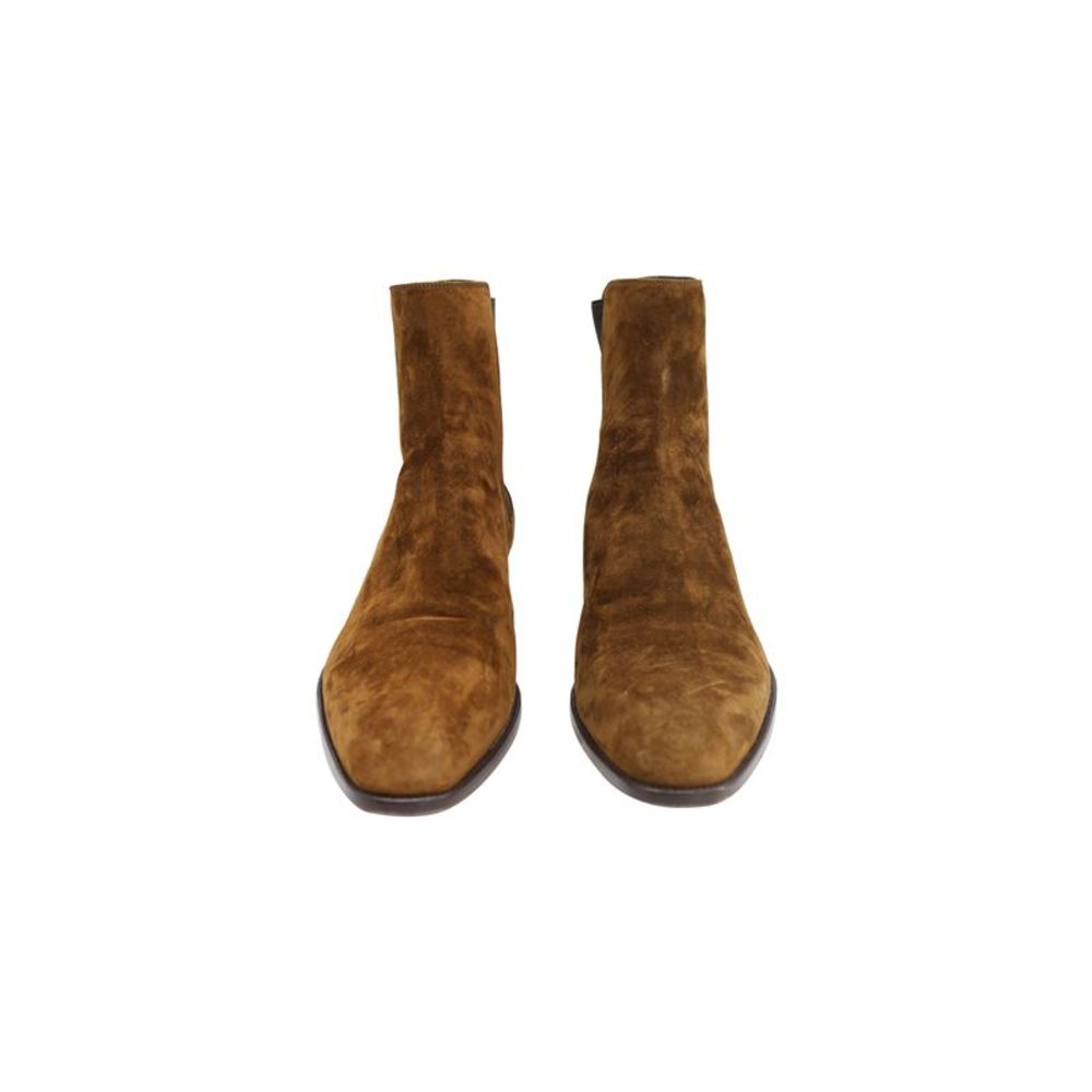 Saint Laurent Wyatt Chelsea Boots in Brown Suede - Picture 2 of 8